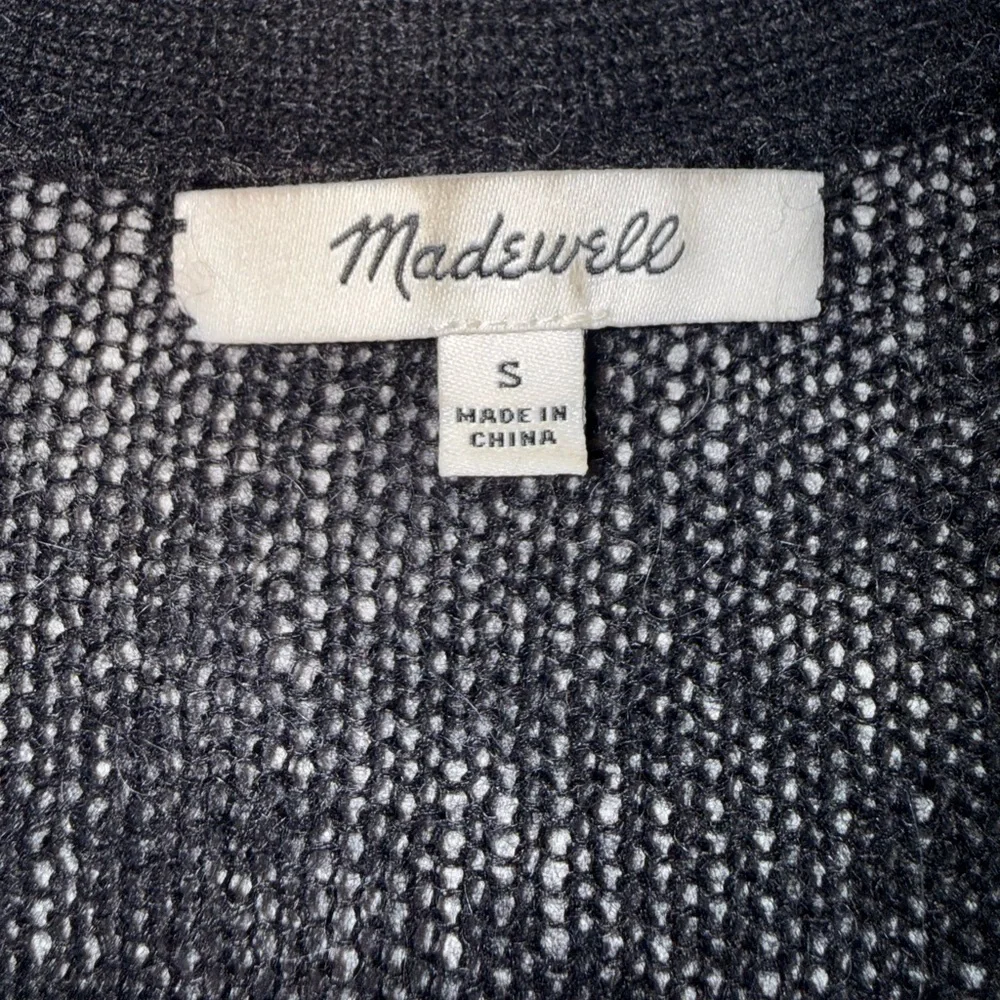 Madewell Ultra Lightweight Alpaca-Blend V-Neck Cardigan Small Black Orig $90 - Picture 5 of 5